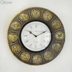 Zodiac Sign Oxidized Look Wall Clock at Qtrove