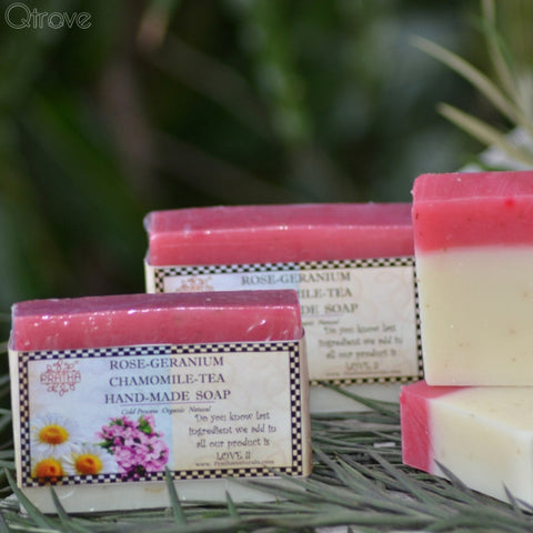 Rose Geranium Chamomile Tea Soap
