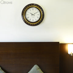 Rosewood Polish Wall Clock at Qtrove