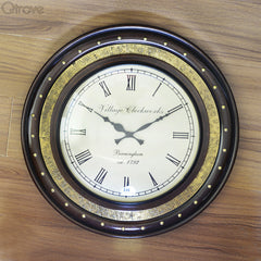 Rosewood Polish Wall Clock at Qtrove