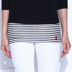 Black & White Striped Belly Band at Qtrove