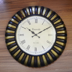 Brass Wall Clock with Polish at Qtrove