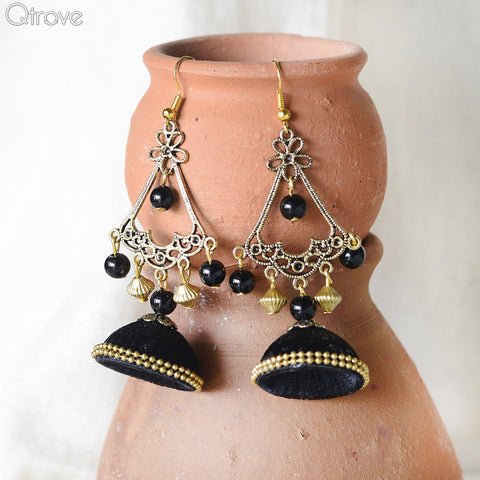 Contemporary Handmade Black Beauty Earrings