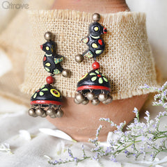 Trendy Handmade Beautiful Black Earring at Qtrove
