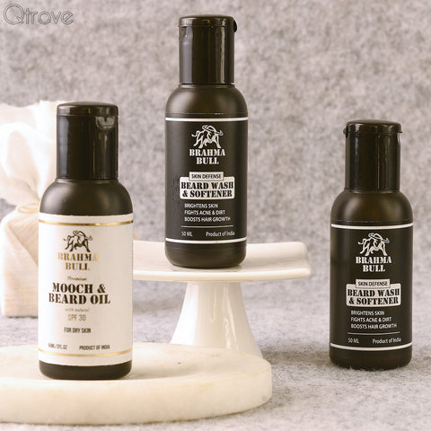 1 Dry Skin Beard Oil And Set of 2 Beard Washes