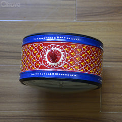 Railway Clock Red Painting at Qtrove