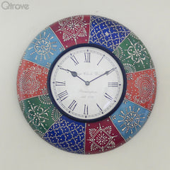 Handpainted Wall Clock at Qtrove