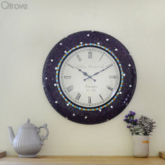 Mosaic Wall Clock at Qtrove