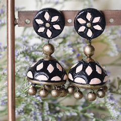 Contemporary Handmade Temple Tomb Jhumka at Qtrove