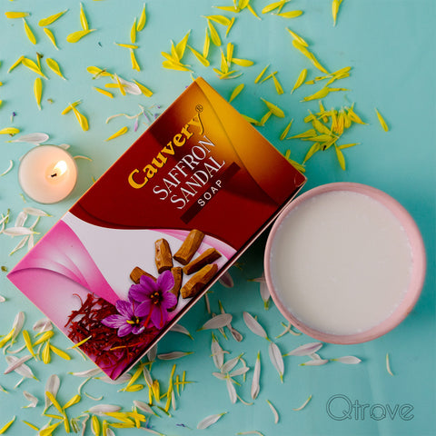 Cauvery Saffron Sandal Soap (Pack of 3)