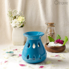 Ceramic Blue Candle Diffuser (Medium) at Qtrove