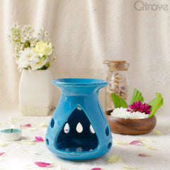 Ceramic Blue Candle Diffuser (Medium) at Qtrove
