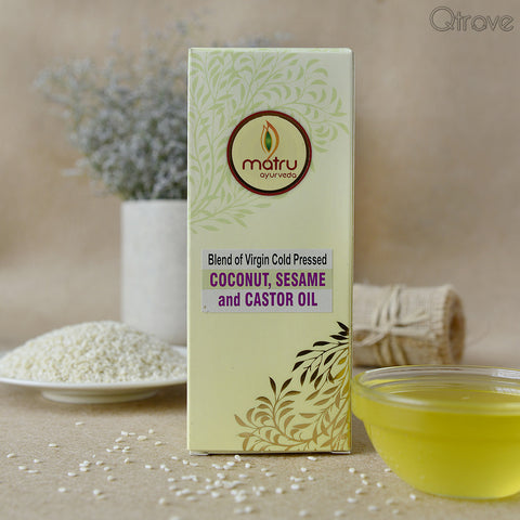 Blend of Virgin Cold Pressed - Coconut, Sesame and Castor Oil
