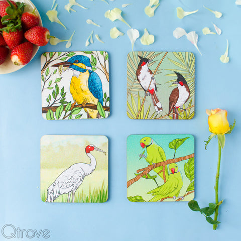 Wacky Bird Series Coasters (set of 4)