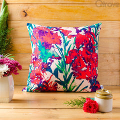 Blooming Red Cushion Cover at Qtrove