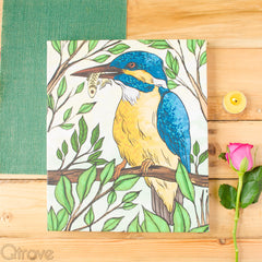 Kingfisher Stretched Canvas Wall Art at Qtrove