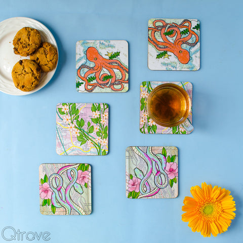 Map Series Coasters (set sf 4)