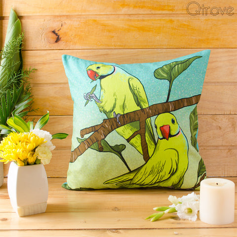 Parakeet Cushion Cover