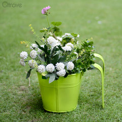 Plain Oval Railing Planter - Green at Qtrove
