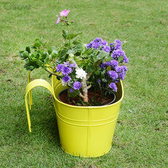Plain Oval Railing Planter - Yellow at Qtrove