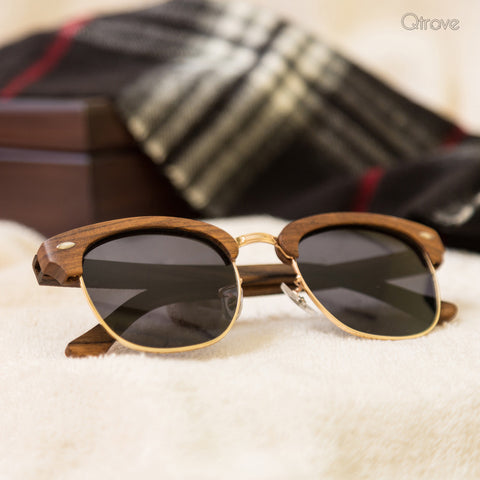 Club Master Teak Wood Sunglasses