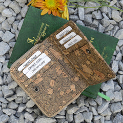 Handcrafted Cork Leather Fold Wallet at Qtrove