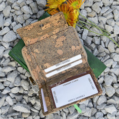 Handcrafted Cork Leather Fold Wallet at Qtrove