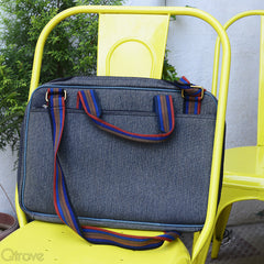 Handcrafted Cork Leather Teal Laptop Bag at Qtrove