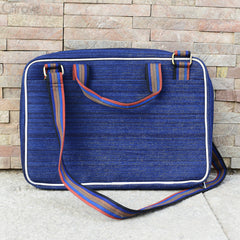 Handcrafted Cork Leather White Laptop Bag at Qtrove
