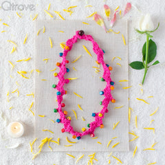 Hand Crochet Banjara Neck Piece With Square Beads at Qtrove