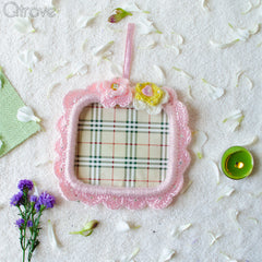 Hand Woven Square Yellow Photo Frame at Qtrove