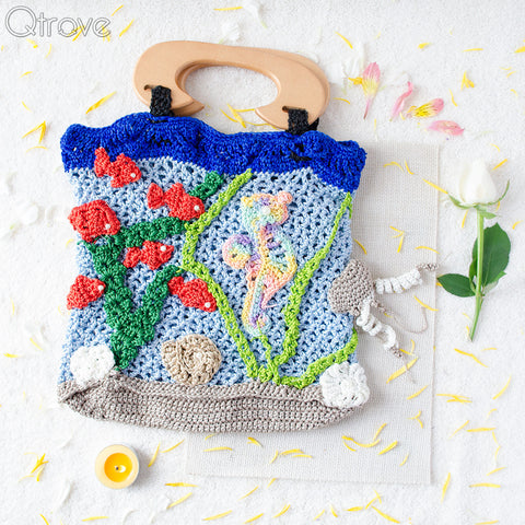 Hand Made Crocheted Sea World Purse