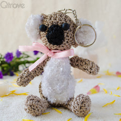 Pretty Bear Key Chain With Pink Ribbon at Qtrove