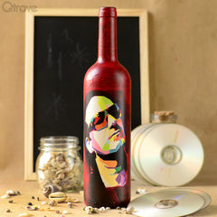 Hand Painted Bono Glass Bottle at Qtrove