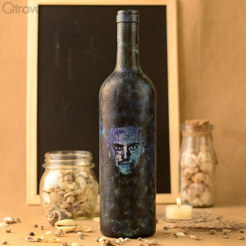 Hand Painted Coldplay Glass Bottle