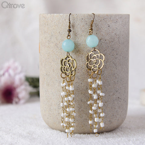 Handcrafted Oceanic Pearl Earrings