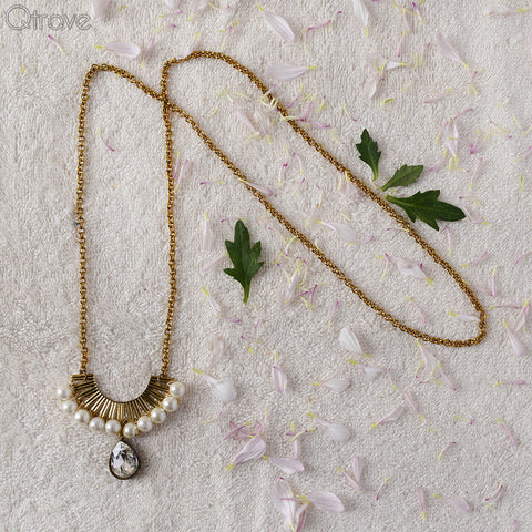 Handcrafted Pearl Long Necklace