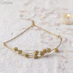 Handcrafted Crystal Galaxy Bib Necklace at Qtrove