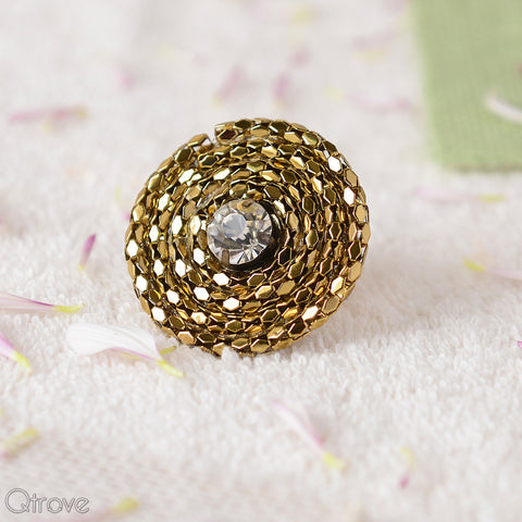 Handcrafted Gold Spiral Ring