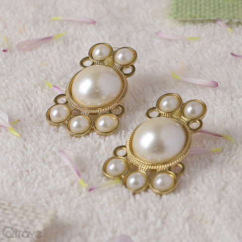 Handcrafted Pearl Statement Earrings