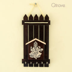 Handmade RoseWood Key Holder With Saraswati at Qtrove