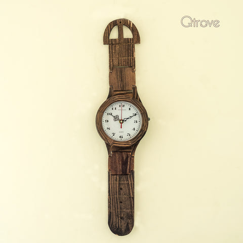 Wrist Watch Pattern Rosewood Wall Clock (20 inches)