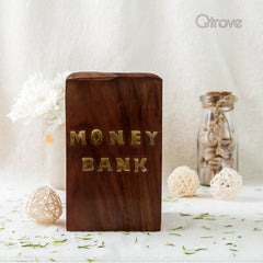 Handmade Wooden Coin Box at Qtrove