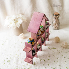 Hand Painted Wooden Wall Frame With 9 pots at Qtrove
