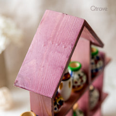Hand Painted Wooden Wall Frame With 9 pots at Qtrove
