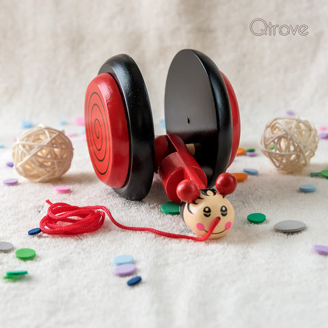 Handmade Wooden Snail (Red)