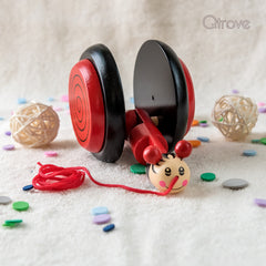 Handmade Wooden Snail (Red) at Qtrove