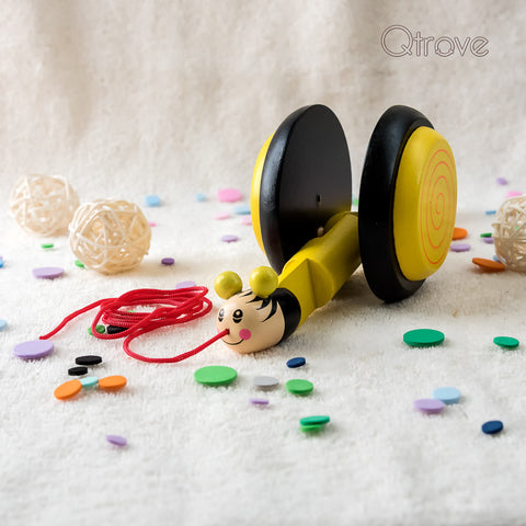 Handmade Wooden Snail (Yellow)