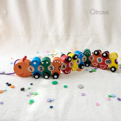 Handcrafted Caterpillar Train at Qtrove