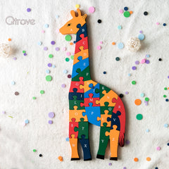 Handmade Wooden Giraffe Puzzle at Qtrove